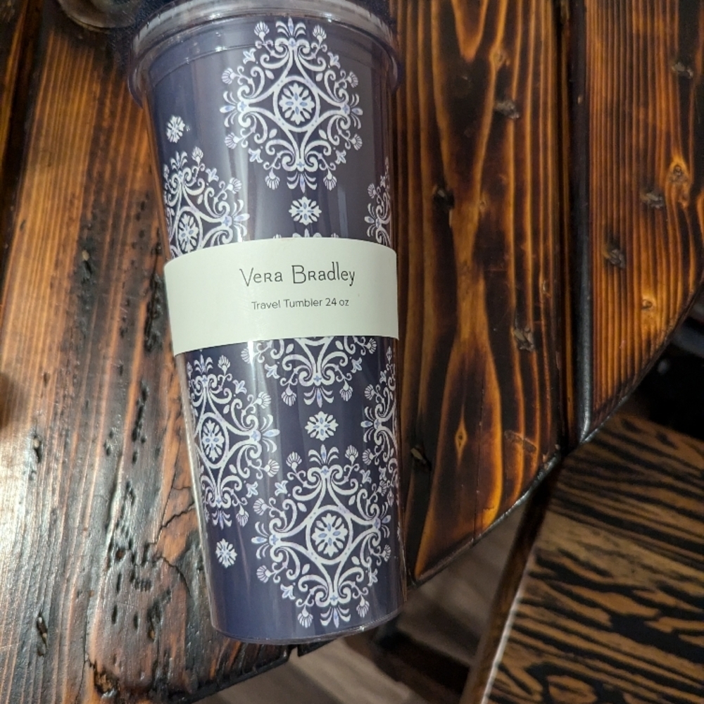 Vera Bradley Travel Tumbler 24 oz - Blue